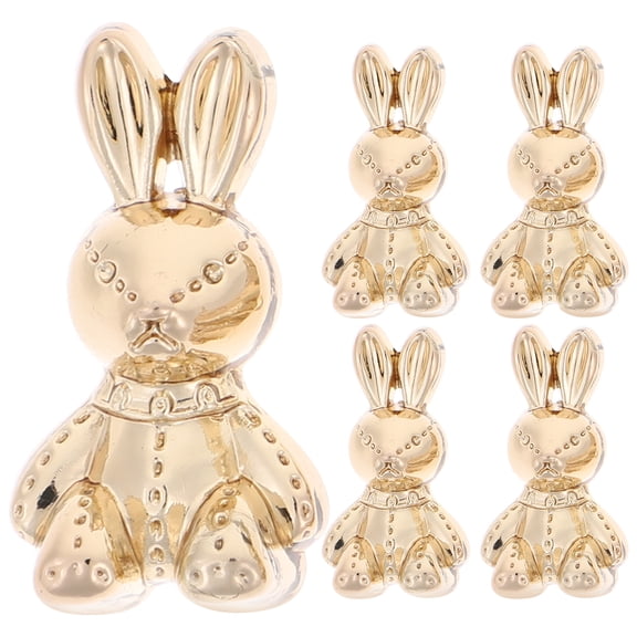 5Pcs Decorative Retro Buttons Exquisite Rabbit Modeling Buttons Lovely Bunny Buttons for Sewing