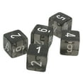 thumbnail image 1 of 5Pcs Dice Six Sided Acrylic Dice Easy-to-read 16mm Numbers Durable Lightweight Black Translucent Dice For Board Games, 1 of 9