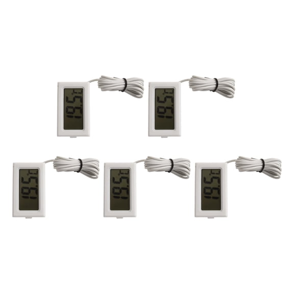 5Pcs Digital Thermometer Precision Fridge Freezer With Adjustable Stand Magnet Screen Waterproof Refrigerator Thermometer Tool