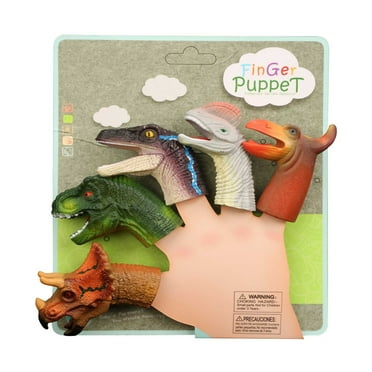 5Pcs Dinosaur Toys Dinosaur Figures,Dinosaur Finger Puppets,Rubber Dinosaur Head Puppets Toys Set,Bath Finger Puppets Bath Toys For Kids Girls Boys