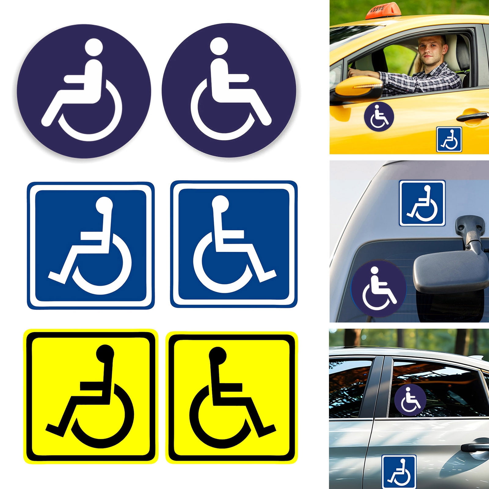 5Pcs Disability Access Stickers Durable Vinyl UV Resistant Waterproof ...
