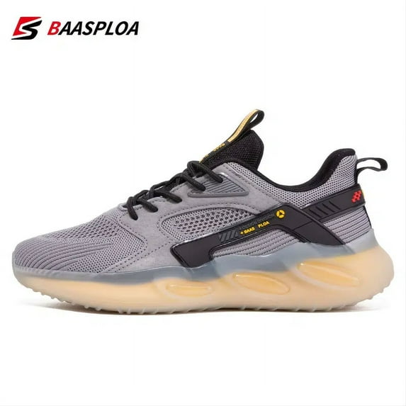 Baasploa New Men Lightweight Fashion Casual Breathable Slip On Wear-resistant Sports Shoes