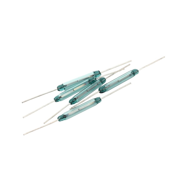 5Pcs Domestic Reed Switch, Reed Pipe Reed Tube Glass Induction Reed Switch for Copiers Electronic Scales Cameras Refrigerator , Green