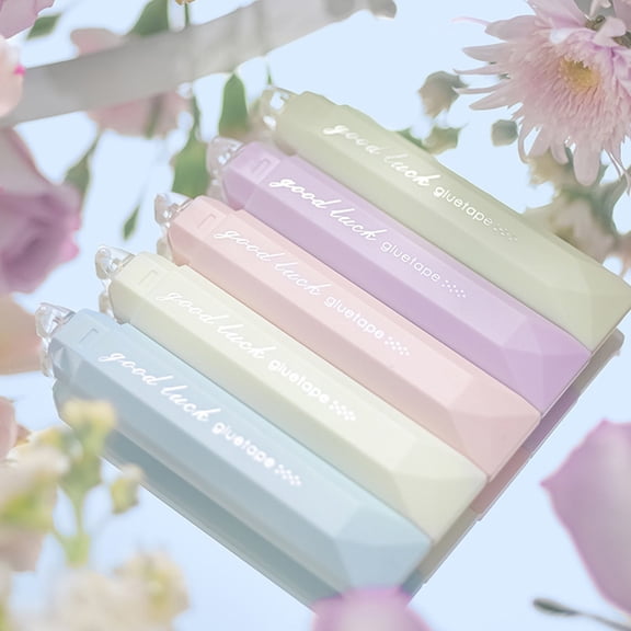 5Pcs Double Sided Tape Pens (2025 New) Multipurpose Gradient Color Tape Roller for Scrapbooking/Wrapping/Photo/Diy Handwork (School/Office Use) Bradem