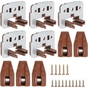 5Pcs Drawer Slide Track Guide Glide with Drawer Guide Metal Backing and Drawer Stop for Center Mount Drawer for Dressers for Nightstand for Rite-Trak I 168 Drawer Slide Systems