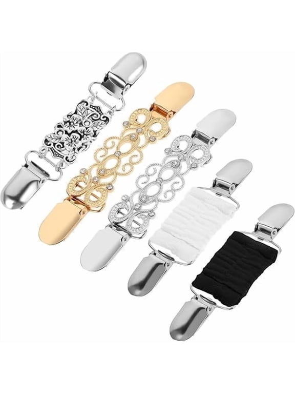 5Pcs Dress Clips Back Cinch Waist Cincher Clip Vintage Shirt Clips Sweater Clips Fit Sweater Shawl Cinch Shirt Clip Retro Cardigan Clip for Women Clothing