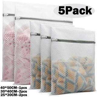 2 Pack Extra Large Mesh Laundry Bags, Mesh Storage Bags with  Zipper,Delicates Laundry Bag for Washing Machines, Reusable Mesh Wash Bags  (24*24inch)