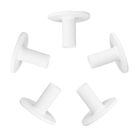5Pcs Durable Rubber Golf Mat Tees Holder For Golf Driving Range Tee Practice Tools White - 38mm