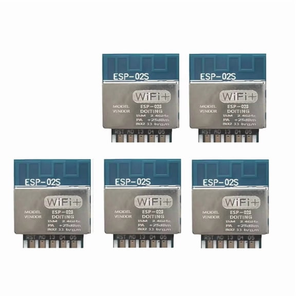 5Pcs ESP-02S Wi-Fi Module Serial Golden Finger Package ESP8285 Wireless Transparent Transmission for ESP8266