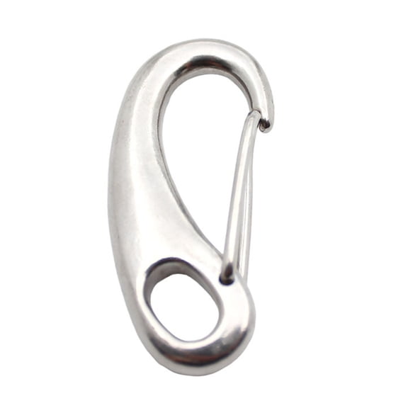 5Pcs Eggs Shape Spring Snap Hooks Stainless Steel Quick Links Lock Hook Hiking Camping Belt Carabiner Quick Release Hook