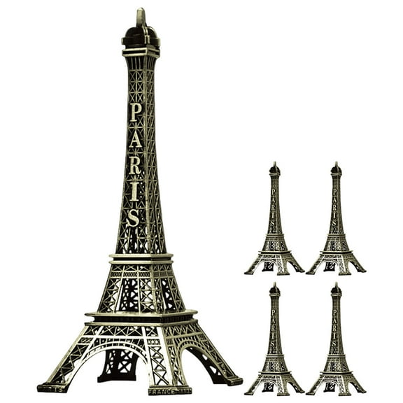 5Pcs Eiffel Tower Craft Architecture Model Desktop Eiffel Tower Architectural Statue Model Photo Prop