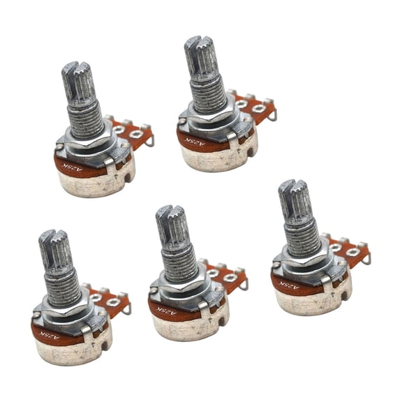 5Pcs 18mm Pots Shaft Guitar Potentiometers Replacement 25K A/B ELectric Guitar Volumes Tone Pots Guitars Accessories