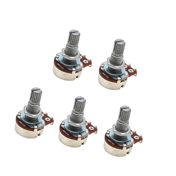 5Pcs Electric Guitars Control Pots 25K A/B 18mm Pots Shaft Guitar Amps Potentiometer Replacement Guitars Accessories