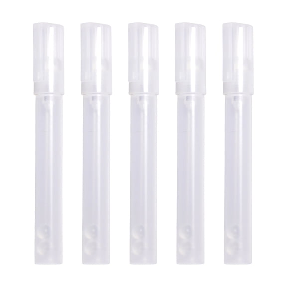 5Pcs Empty Marker Pens with 4.5MM Round Head Refillable Empty Acrylic Paint Pen For Painting Detailing Craft Project