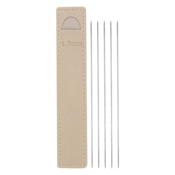 5Pcs Extra Fine Knitting Needles 1.2mm/0.05" Dia 14cm/ 5.5" Length Mini Double Pointed Short Pin Needle