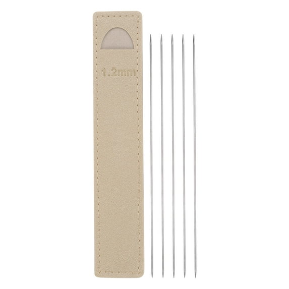5Pcs Extra Fine Knitting Needles 1.2mm/0.05" Dia 14cm/ 5.5" Length Mini Double Pointed Short Pin Needle