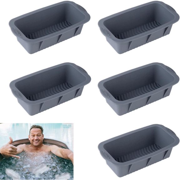 Silicone Ice Block Molds for Ice Bath Tub, 5 Pack Extra Large