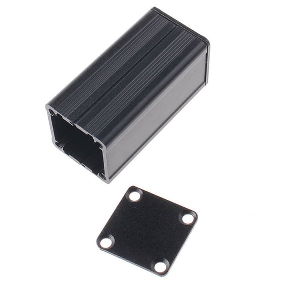 5Pcs Extruded Pcb Aluminum Box Black Enclosure Electronic Project Diy 50*25*25Mm