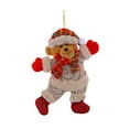 thumbnail image 1 of 5Pcs Fabric Christmas Doll under $5! Xqxayjr Fabric Christmas Doll Ornaments, Dancing Elderly Snowmen Deer Bears Figurines, Hanging Festive Home Decor, Soft Plush Holiday Party Decorations, 1 of 5