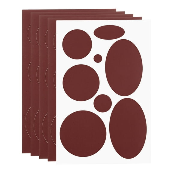 5Pcs Fabric Self-Adhesive Repair Patches Repair Patch Kits Dark Red