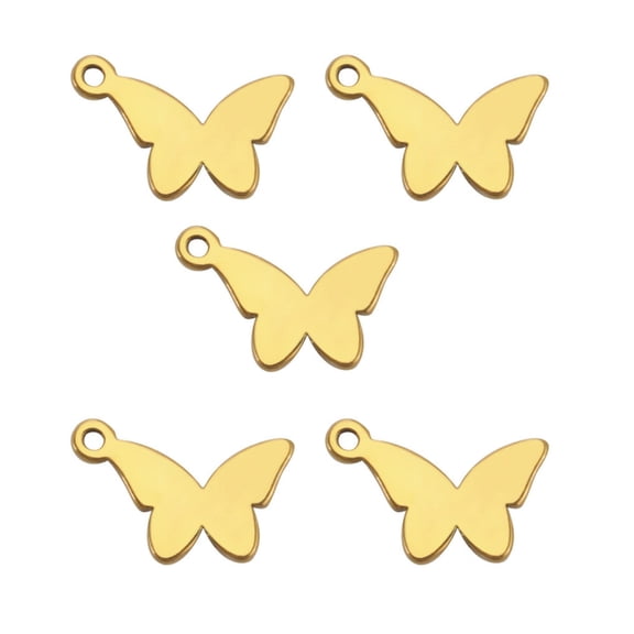 5Pcs Fashionable Reversible Butterfly Pendant Accessory for Versatile Styling