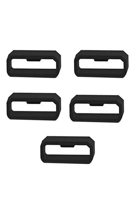 5Pcs Fastener Rings for Smartwatch Band Keeper, Silicone Replacement Watch Band Loop/Holder/Retainer