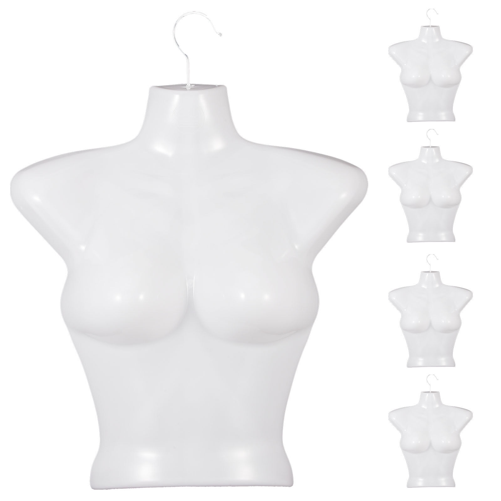 5Pcs Female Mannequin Rack Upper Body Clothes Hanger Underwear Display