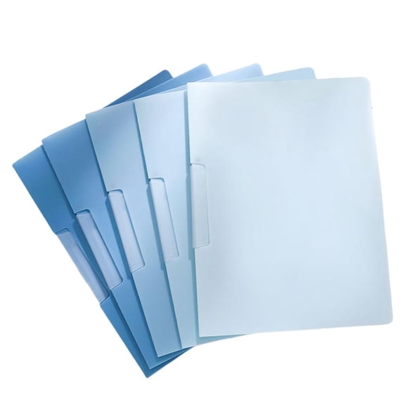 5Pcs File Paper Sleeves 14.6x9Inch Document Folder with Side Open Rotating Clamp