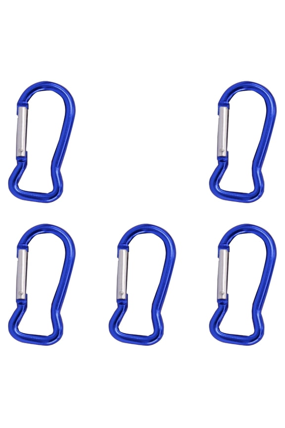 5Pcs Fish Shape Spring Clasps Snap Hook Clip Aluminum Alloy Carabiner Keychains