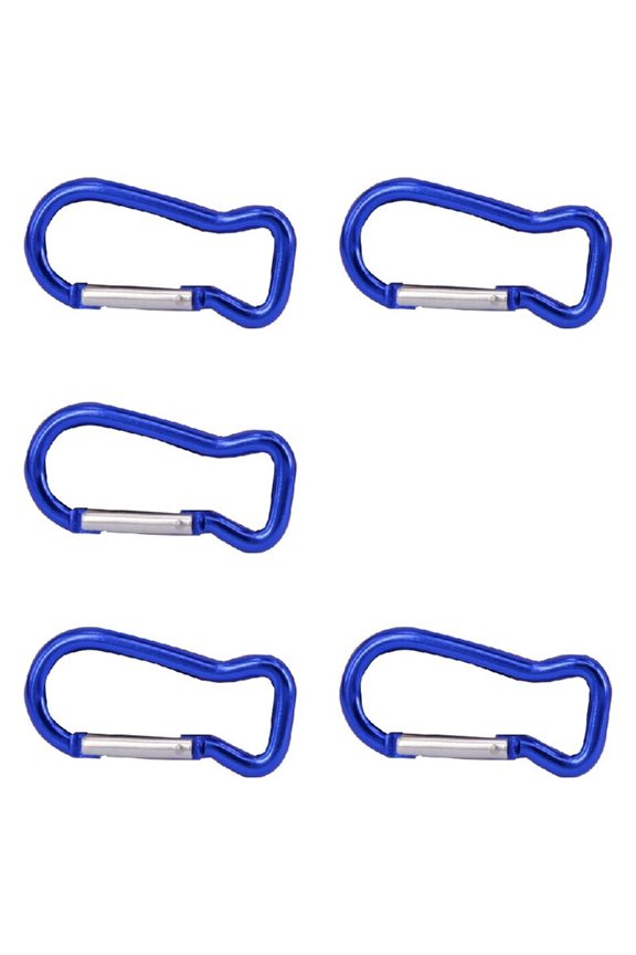 5Pcs Fish Shape Spring Clip Metal Keychains Buckles Backpacks Carabiner Dog Chain Buckles Connectors AntiRust