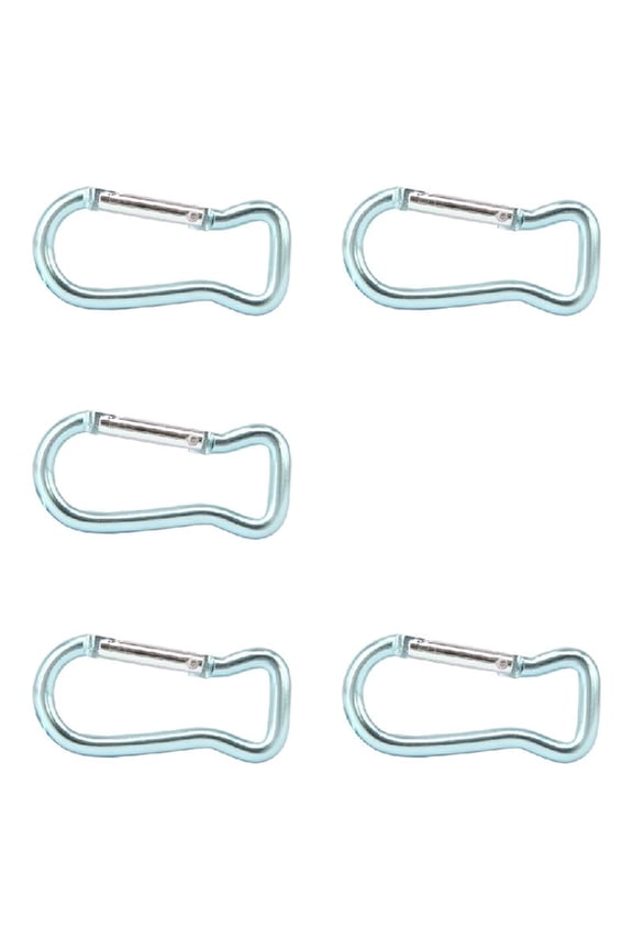 5Pcs Fish Shape Spring Clip Metal Keychains Buckles Backpacks Carabiner Dog Chain Buckles Connectors AntiRust