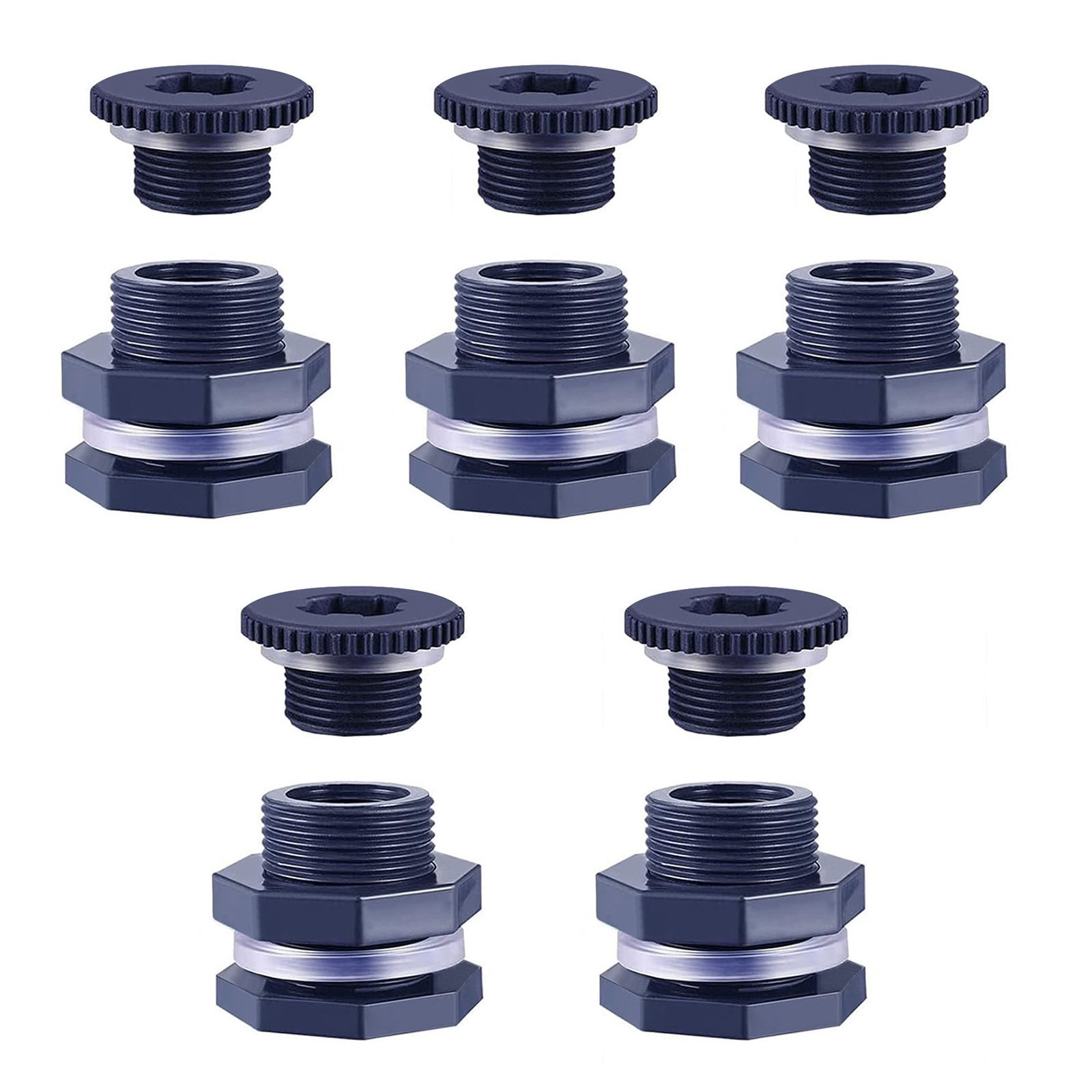 5Pcs Fish Tanks Bulkhead Pipe Joints PVC Plastic Water Tanks Connector ...