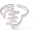 thumbnail image 1 of 5Pcs Fishbone Personalized Cuff Ring Promise Rings for Women Anniversary Birthday Trendy Gift Size 9(18.9mm), 1 of 4