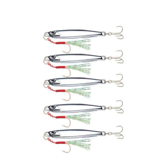 5Pcs Fishing Baits Artificial Lures Long Casting Jigging Spoon Lure Swimbait Fishing Jigging Hook Spinner Baits