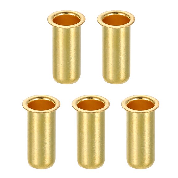 5Pcs Fit for 15/64" Tube ID Brass Compression Fitting, Insert Tube Support Compression Sleeve Fitting, Sleeve Ferrules for Water Oil Air Pipe