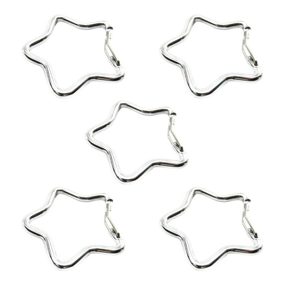 5Pcs Five-pointed Star Shaped Carabiner Heavy Duty Aluminum Alloy Portable Lightweight Outdoor Camping Climbing Snap Hook Clip Hanging Buckle