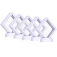 thumbnail image 1 of 5Pcs Floating Display Case Frame Ring Necklace Earring Packaging Box Jewelry Coin Display Stand Holder 5Pcs White, 1 of 6
