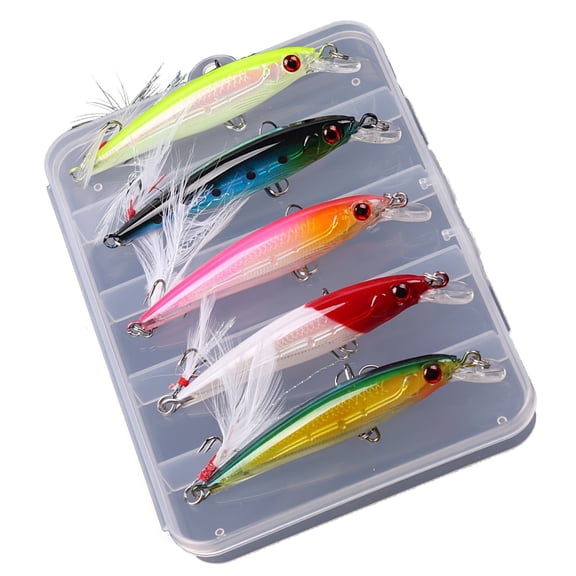5Pcs Floating Hard Baits Saltwater Fishing Lures Trout Walleye Lures Crankbaits Swimbait