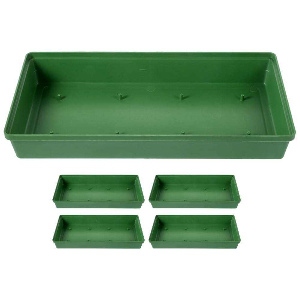 Hytrove 5Pcs Plastic Flower Mud Trays Easy to Use Green Floral Foam Trays for Elegant Plant Decorations