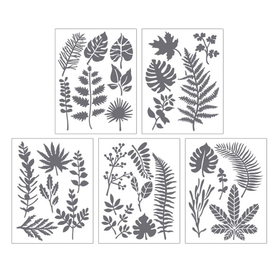 5Pcs Flower Butterfly Templates Kids Drawing Stencils For Sign Painting Scrapbooking Journal Photo Album Wall Art