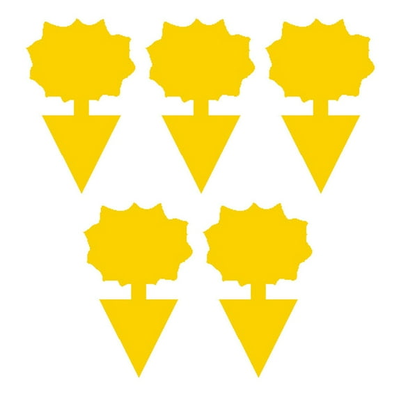 5Pcs Fly Catcher Sticky Double-sided Strong Stickiness Yellow Butterfly-shaped Fly Trap Aphids Paper Sticky Board Garden Supplies-B,Yellow