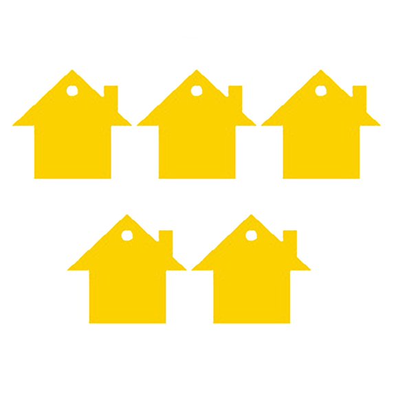 5Pcs Fly Catcher Sticky Double-sided Strong Stickiness Yellow Butterfly-shaped Fly Trap Aphids Paper Sticky Board Garden Supplies-H,Yellow