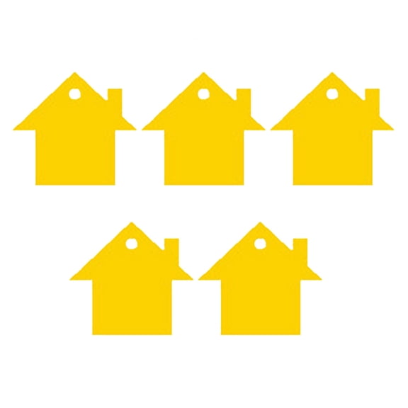 5Pcs Fly Catcher Sticky Double-sided Strong Stickiness Yellow Butterfly-shaped Fly Trap Aphids Paper Sticky Board Garden Supplies-H,Yellow