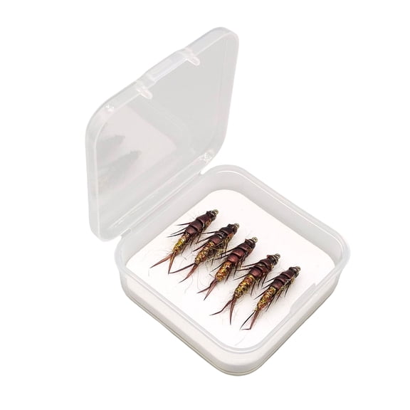 5Pcs Fly Fishing Fly Set Nymph Shape Fly Fishing Lures Baits with Sharpened Hook Fly Fishing Fly Topwater Baits