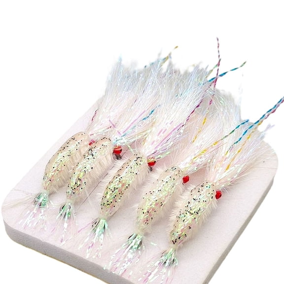5Pcs Fly Fishing Lure Bait Hook Saltwater Shrimp Hook For Sea Trout Bass Salmon