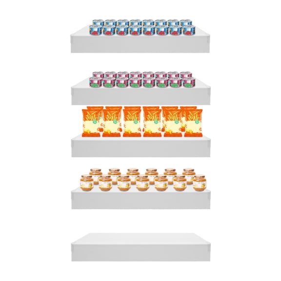 5Pcs Foamed PVC Wire Rack Covers Wall Mounted Storage Shelves Removable Closet Organizer Shelf