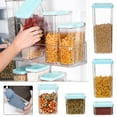 thumbnail image 1 of 5Pcs Food Storage Container under $5! Yannianjz Food Storage Containers, Airtight Plastic Pantry Canisters with Lids for Cereal Flour and Sugar, Clear Kitchen Jars for Organization, 1 of 9