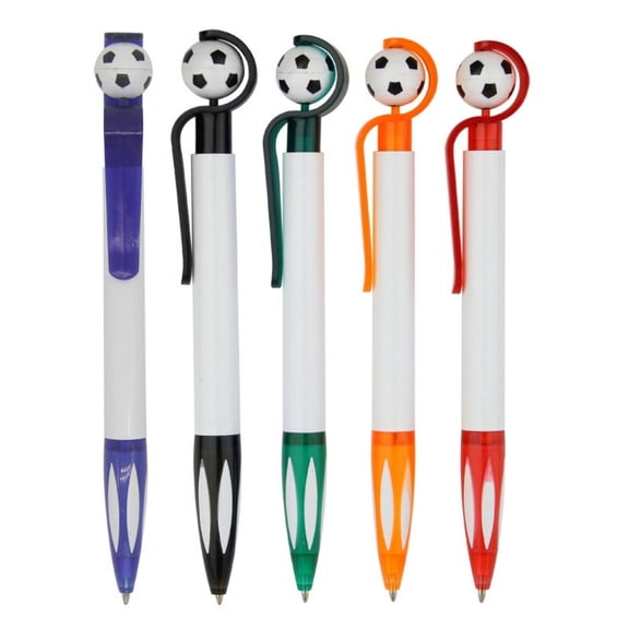 5Pcs Football Retractable Ballpoint Pen Bullet Tip Write Smoothly Refillable