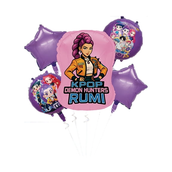 5Pcs For K-pop Movie Theme Birthday Party Decorations, Birthday Backdrop Decorations