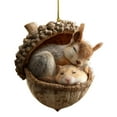 thumbnail image 1 of 5Pcs Forest Animal Acorn Ornaments – Cozy Forest Christmas Ornaments, 5pcs 2D Acrylic Cute Forest Animal Christmas Trees Hanging Decorations, Rustic Nature-Themed Home Decor, 1 of 6